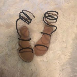 Free people Havana gladiator sandals size 39 black